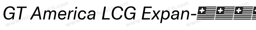 GT America LCG Expan字体转换
